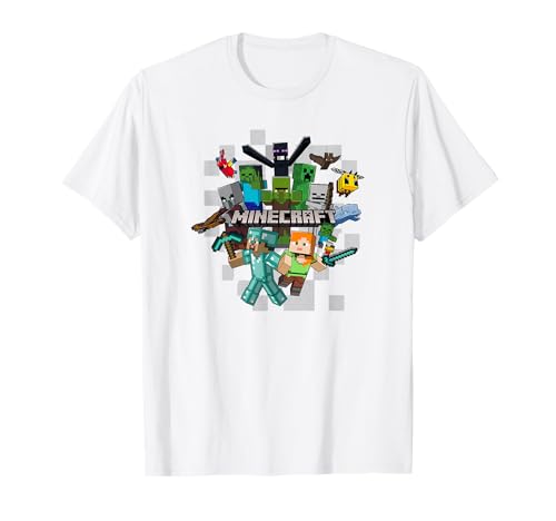 Minecraft Character Cluster Logo Camiseta
