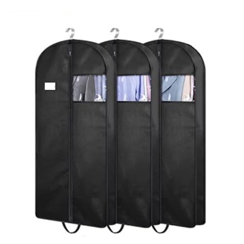 Garment Bags Non-Woven Three-Dimensional Transparent Window Clothes Dust Cover, Non-Woven Clothes Dust Bag Suit Cover Clothing Dust Cover