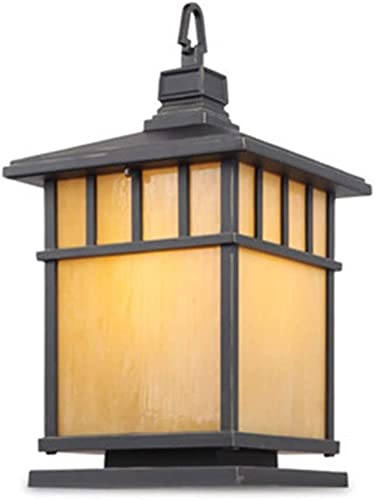 Lámpara de poste exterior LED impermeable WQHPLMD con diseño retro vintage