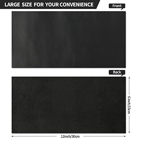 RingSun Genuine Leather Sheets for Craft (2mm), Full Grain Leather for Tooling Craft Sewing(6''X12'', Black)
