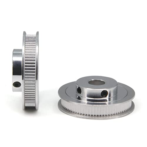 Zeberoxyz 2PCS Set GT2 Synchronous Wheel 20&80 Teeth 12mm Bore Aluminum Timing Pulleys with 2PCS Length 250mm Width 6mm Belt (20-80T-12B-6)