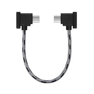 Drohne Kabel USB C, Micro USB auf USB C Kabel Drohne, DJI Controller Kabel, OTG Draht für Fernsteuerung, Datenübertragung für DJI Mini SE Mavic Mini Air 2 Pro, 90 Grad L Form 15 cm Nylon