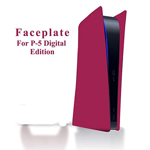 Image of New world for PS5 Faceplate, Faceplate for PS5 Digital Edition, Anti-Scratch Dust proof Protective Shell Cover for Playstation 5 for PS5 Digital Edition Cosmic Red