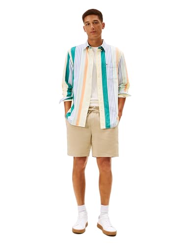 Image of Tommy Hilfiger Men's Long Sleeve Oxford Shirts in Regular Fit, Men's Button Down Shirts, Also Available in Big and Tall