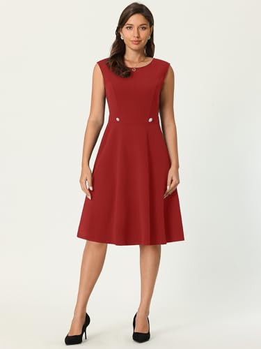 Women's Sleeveless Dresses Office Summer A-Line Dress2
