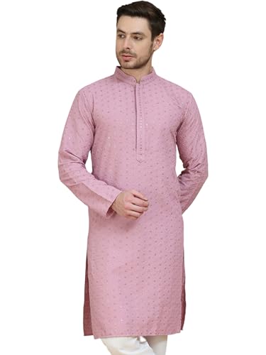 Image of Jompers Embroidered Cotton Kurtas for Men