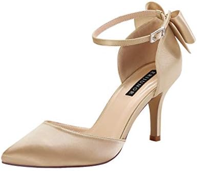 ERIJUNOR Wedding Evening Party Shoes Comfortable Mid Heels Pumps ...