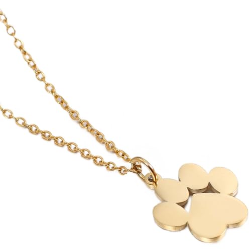 Jude Jewelers Stainless Steel Cute Cat Dog Pet Paw Style School Class Party Necklace