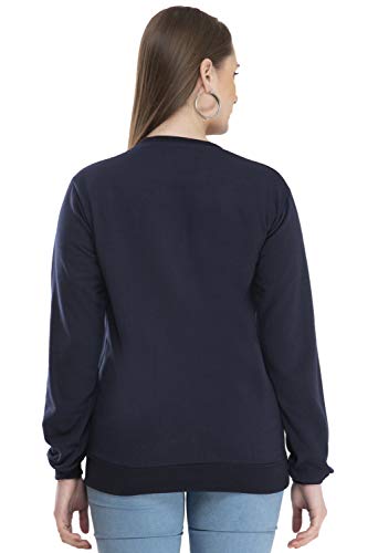 Image of IndiWeaves Women Fleece Warm Sweatshirt for Winters (XXXL,Nevy Blue,Magenta,Black) Pack of 3