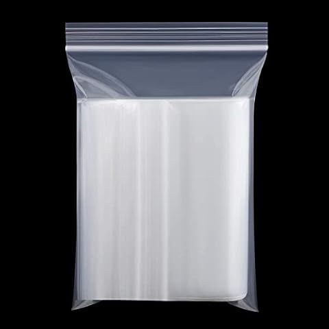 100 Grip Seal Thick Plain Small Bags (3.5" x 4.5") Clear/Transparent, Resealable Poly Zip Bag, Kitchen Jewellery Parts Storage Plastic Bags (3.5" x 4.5" (90 x 115mm)) Cover
