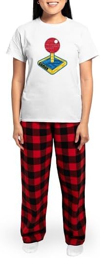 CafePress Gamer Joystick Women's Light Pajamas Women's Novelty Cotton Pajama Set, Comfortable PJ Sleepwear