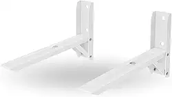 Suporte de Parede Para Micro-ondas Multiuso em Aço Carbono Branco – Ajustável 29,5 a 42cm, 30kg
