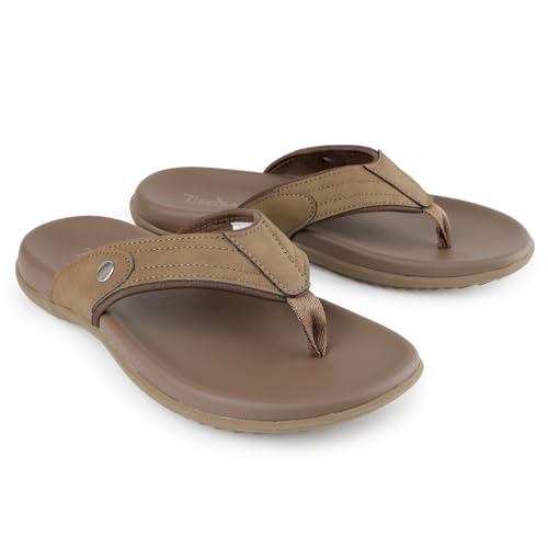 Men's Heavy Duty Soft Summer Beach Sandals Sport Cushion Flip Flops – Arch Support & Comfort Casual Thong Slip On Indoor Outdoor | Durable Non-Slip Sole