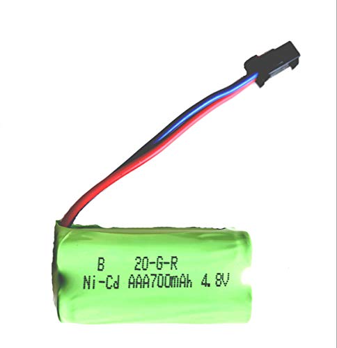 Haktoys Ni-cd 4.8V 700mAh Replacement Car Battery Part Compatible with Haktoys HAK109 RC Stunt Car and Other Compatible RC Hobby Products
