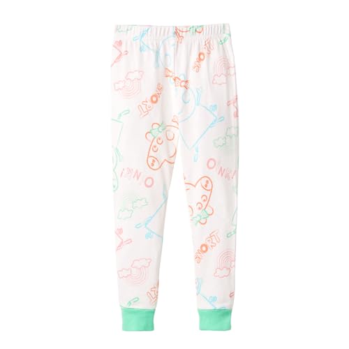 Peppa Pig Girls' Toddler 4 Piece Cotton Long Sleeves and Pajama Pants Set4