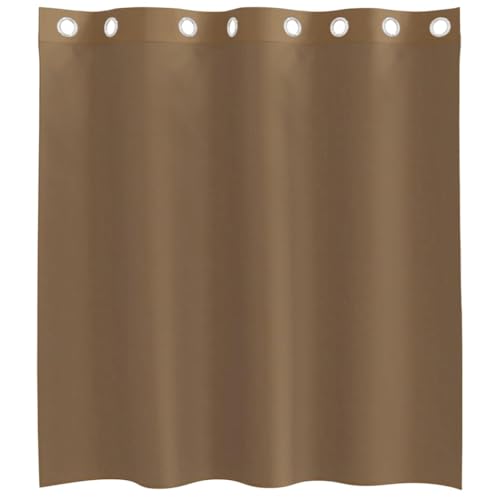 Voilages haut de gamme en polyester marron clair à œillets 140cm - 4