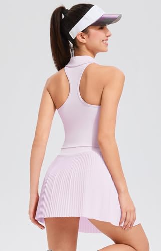 Image of AFZ Pleated Tennis Outfits Woman Polo Athletic Dresses Golf Clothes Athleisure Sets with Shorts