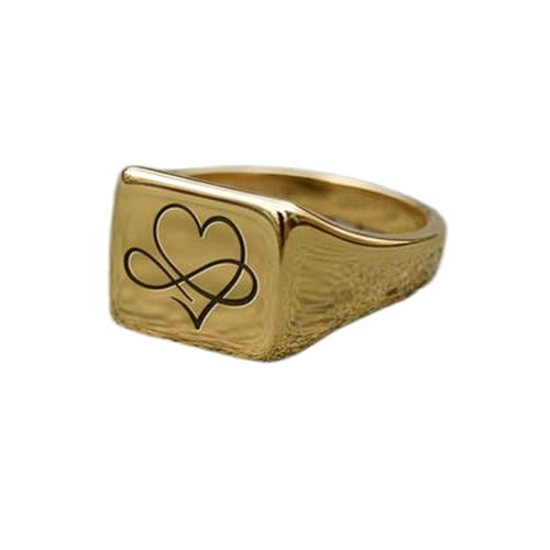 Bague cœur infini en argent 925 plaqué or au style vintage intemporel