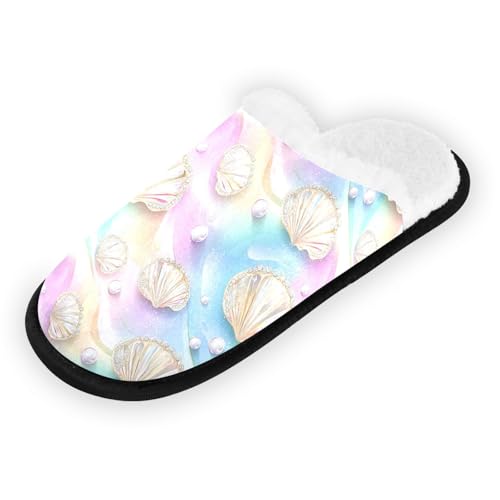 Beautiful Pearl Slippers For Women Men Soft Memory Foam Non-Slip Animal Winter Indoor House Shoes Travel Slipper2