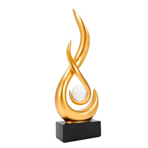 Elegante Statua Decorativa: Misura 11,8×3,9×1,8 pollici. Può essere riposta ordinatamente contro le pareti o i libri, ideale per scrivanie anguste e scaffali stretti.
