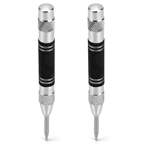 QWORK 2 Pack Spring Loaded Centre Punch Tool Cover