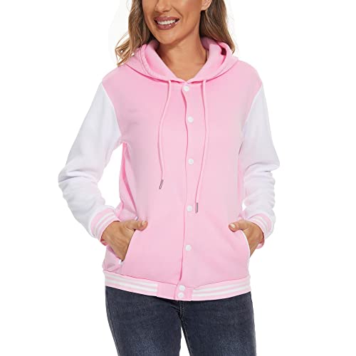 Womens Baseball Jacket Varsity Uniform Casual Loose Cardigan Unisex Adult Long Sleeve Warm Sports Jacket3