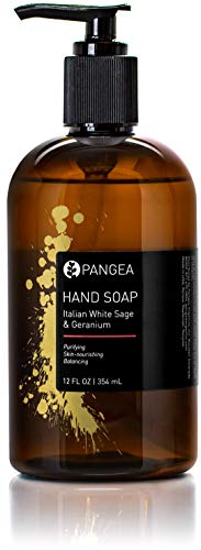 Pangea Organic Liquid Hand Soap, Italian White Sage, Geranium, Yarrow, 12 fl oz