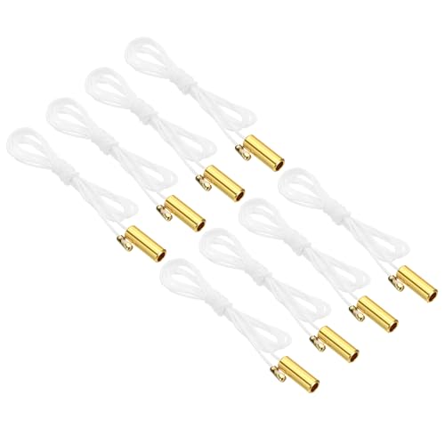 PATIKIL 1.5M 4.9ft Catena Tiro a Soffitto, 8pz Estensori Catene Tiro Pendente a Cilindro per Ventilatore Lampada da Tavolo Lampadario Interruttore Tiro, Tonalità Oro