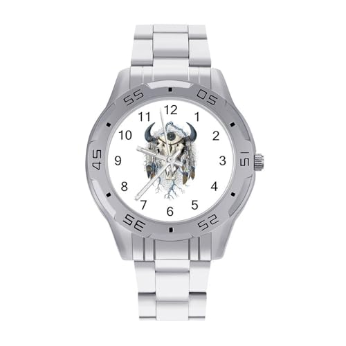 Design elegante: presenta un cinturino in acciaio massiccio con chiusura a farfalla, che presenta un'estetica semplice ma alla moda. Lo specchio in vetro è trasparente, trasparente, durevole e resistente ai graffi. L'orologio in acciaio inossidabile non è solo comodo da indossare, ma anche visivamente accattivante