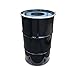 BarrelKings - BinBin Poubelle en Tonneau - 100% Recyclable - Noir - Acier - Aspect Industriel - Couvercle avec Trou - 120 L