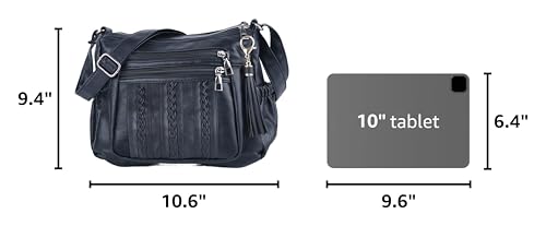 Image of ELDA Purses for Women Pocketbooks Soft PU Leather Ladies Crossbody Purse Multi Pocket Shoulder Bag