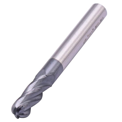 Image of BestParts 5Pcs 1 /4 inch 4 Flute Solid Carbide Ball Nose End Mills, AlTiN Coated | 30 Degree Helix, 1 /4 inch Cutting Diameter, 1 /4 inch Shank Diameter, 3 /4 inch Length of Cut, 2-1 /2 inch Overall Length