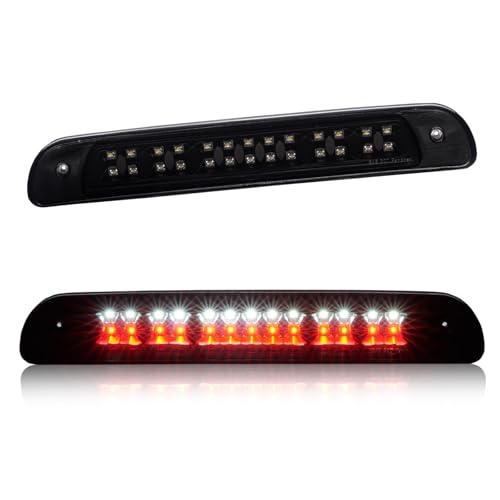 Image of Third 3rd Brake Light, LED High Mount Stop Light Replacement for 2000 2001 2002 2003 2004 2005 2006 Toyota Tundra, Rear Center Cab Roof Tail Cargo Lamp (Black)