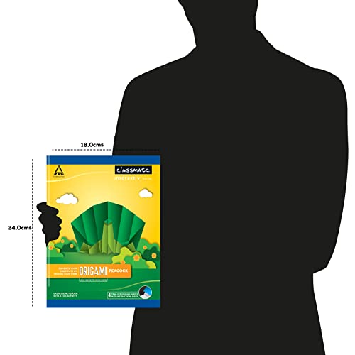 Image of Classmate Long Notebook, Single Line (Pack of 6) Origami Notebook - Unruled