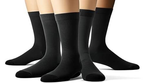 Culte al Cos🧦 Calcetines Hombre Bambú Sin Costuras | 6 Pares, Transpirables y Anti Presión | calcetines Caballero (FR/ES, Talla única, SOCKS, Regular, 40-46, Negro)