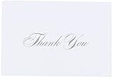 Great Papers! Silver Metallic Thank You Notes with Envelopes, 4.875