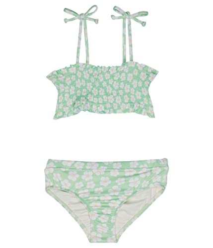 Image of Billabong Girl's Ditsy Love Smocked Top Two-Piece Swim Set (Little Kids /Big Kids)