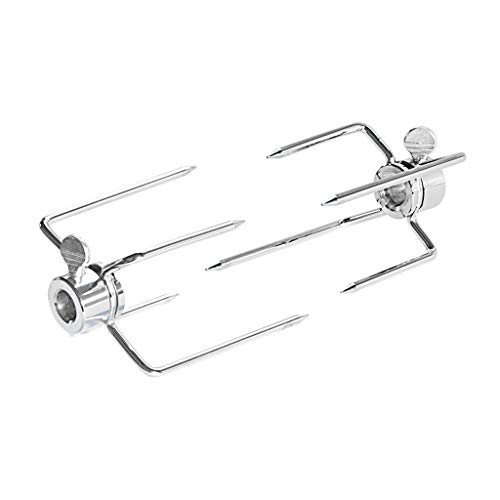Skyflame Heavy Duty Stainless Steel Rotisserie Meat Forks - Fits 1/2-Inch and 3/8-Inch