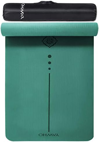 Yoga Mat Fitness Mat Specifications 72'' x 26'' Thickness 1/4-Inch Eco Friendly Material SGS Certified Ingredients TPE Extra Large Non-Slip Exercise Mat with Carry Bag