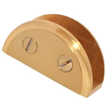 RiseOm Heavy D Bracket/D Clamp Bracket for Glass Made of Brass (16, GoldYellow-12 mm)