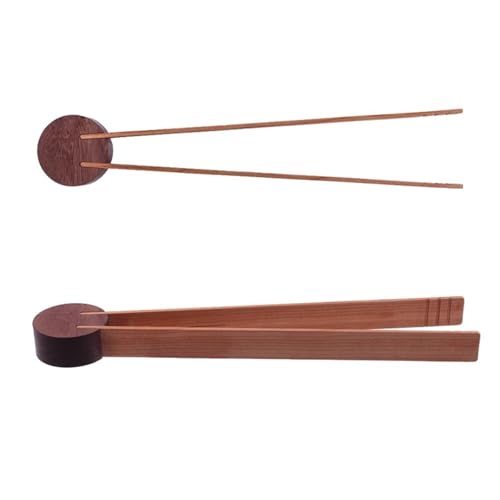 Pinzas de cocina portátiles de madera, pinzas creativas para ensalada, pan y cocina, utensilios de cocina versátiles y duraderos y ecológicos para chefs caseros
