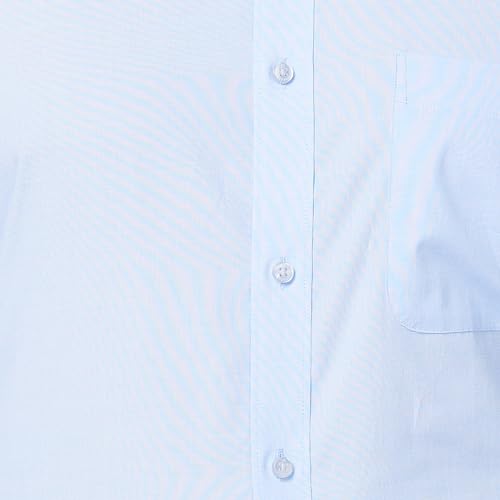 Image of Raymond Men's Slim Fit Pure Cotton Structure Pattern Semi Cutaway Collar Full Sleeve Formal Shirt