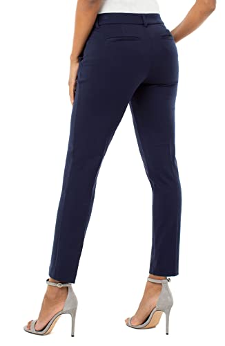 Liverpool Petite Kelsey Straight Leg Trousers in Super Stretch Ponte Knit Cadet Blue 2P 273