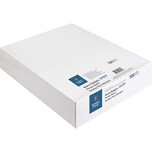 Business Source Name Badge Holder, Clear (01379)