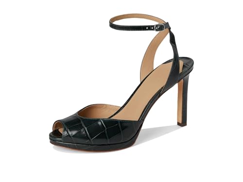 Image of Lauren Ralph Lauren Women's Kyla Crocodile-embossed Leather Sandal