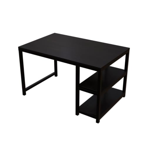 Riyan Luxiwood® Carter Computer Table with Open Storage Made MDF I Large Study Table (Large, Brown) - Image 4