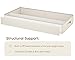 Vailando Side-Supported Under Bed Storage Containers, 6 Inches Tall 60L Underbed Storage Bins with Sturdy Handles and Sidewalls, Closet Organizer for Clothes, Blankets, Seasonal Items, Beige, 2-Pack