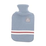 FRCOLOR Cute Hot Water Bottle with Knit Cover Portable Heating Bag for Menstrual Cramps Hand and Feet Warmer for Travel and Outdoor Activities
