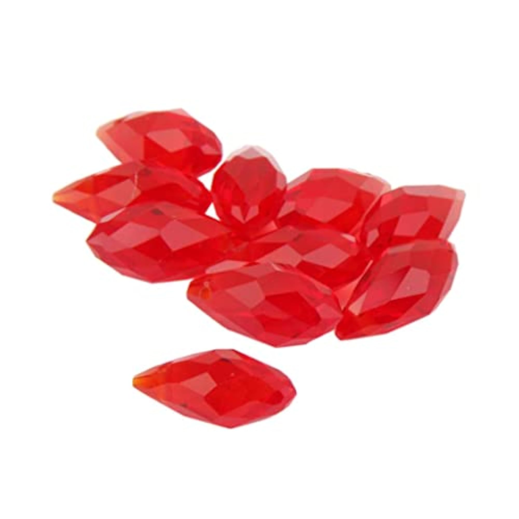10pcs Teardrop Glass Beads Faceted Crystal Beads for Crafting