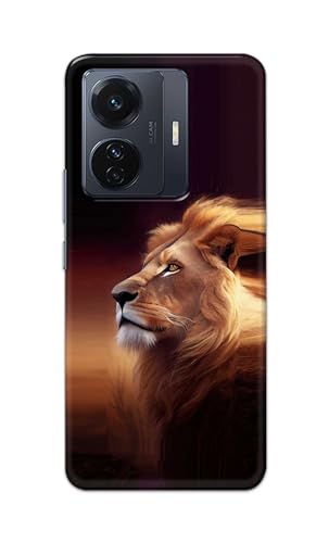 Image of Plastic Printfidaa Printed Hard Back Cover Case For Vivo Iqoo Z6 Pro 5G|Vivo T1 Pro 5G|Vivo S15E Back Cover (Danger Lion) -112,Multicolor